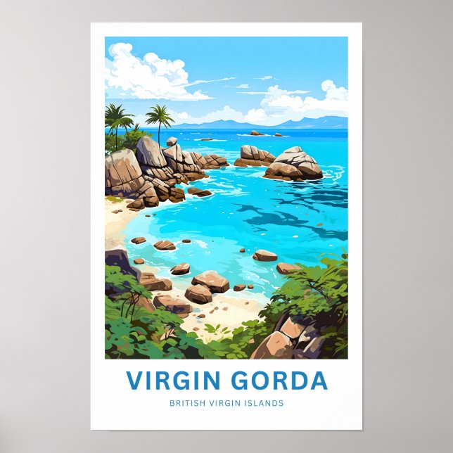 Jungfrau Gorda British Jungfrau Islands Travel Pri Poster (Vorne)