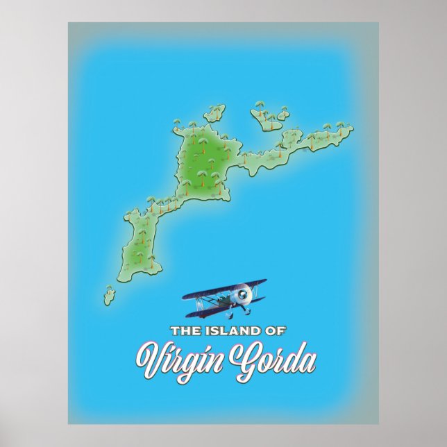 Jungfrau Gorda Map Poster (Vorne)
