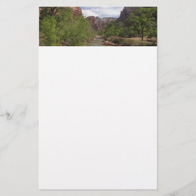 Jungfrau im Frühjahr im Zion-Nationalpark Briefpapier (Vorderseite)