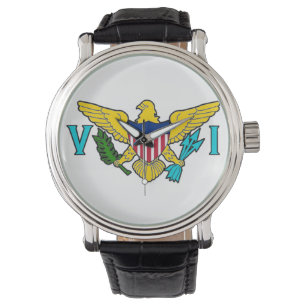 Jungfrau-Insel-Flaggen-Uhr Armbanduhr