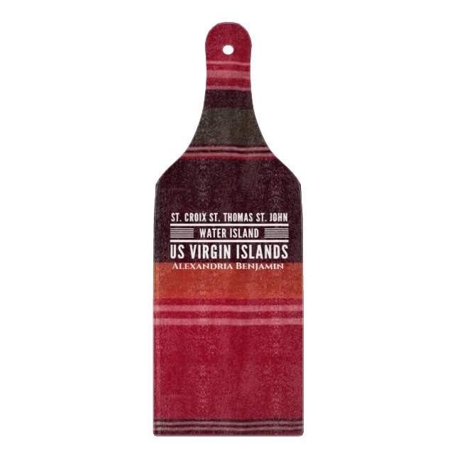 Jungfrau Inseln USVI Karibik Madras Persönlich ges Schneidebrett (Vorderseite)