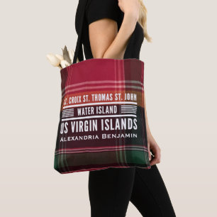 Jungfrau Inseln USVI Karibik Madras Persönliche B Tasche