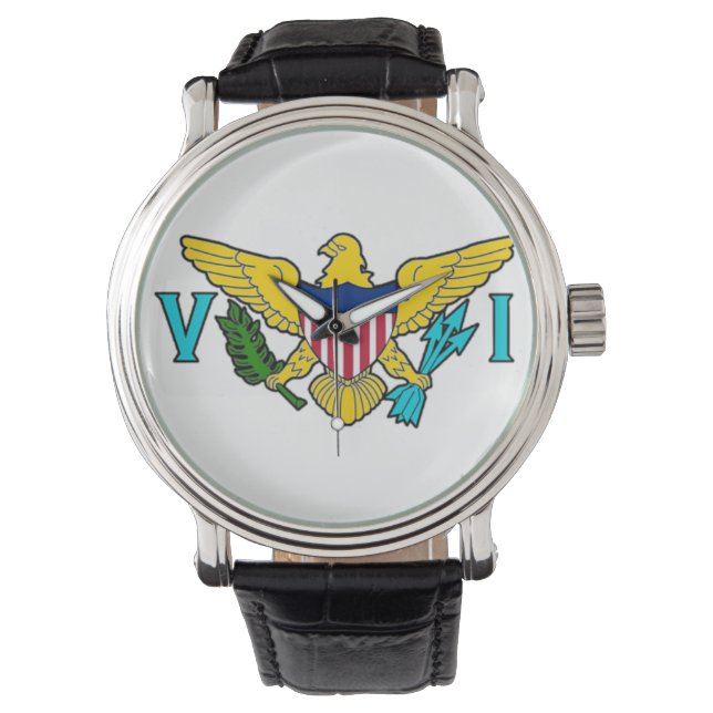 Jungfrau Island Flag Watch Armbanduhr (Vorderseite)
