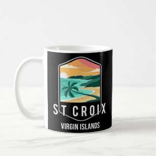 Jungfrau Islands Beach Sunset Palm Tree St Croix V Kaffeetasse