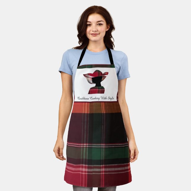 Jungfrau Islands Caribbean Madras Elegante Lady Schürze (Getragen)