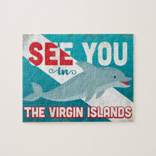 Jungfrau Islands Dolphin - Retro Vintage Reise