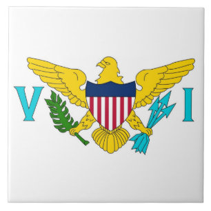 Jungfrau Islands Flag Tile Fliese