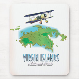 Jungfrau Islands National Park Karte Mousepad