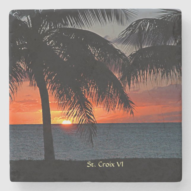 Jungfrau Islands St Croix Sunset USVI Personalize Steinuntersetzer (Vorderseite)