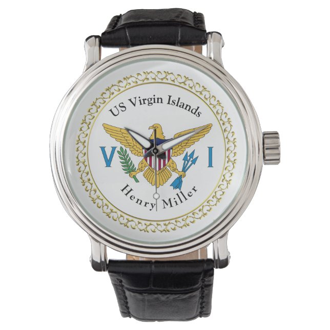 Jungfrau Islands Tropical Personalize Armbanduhr (Vorderseite)