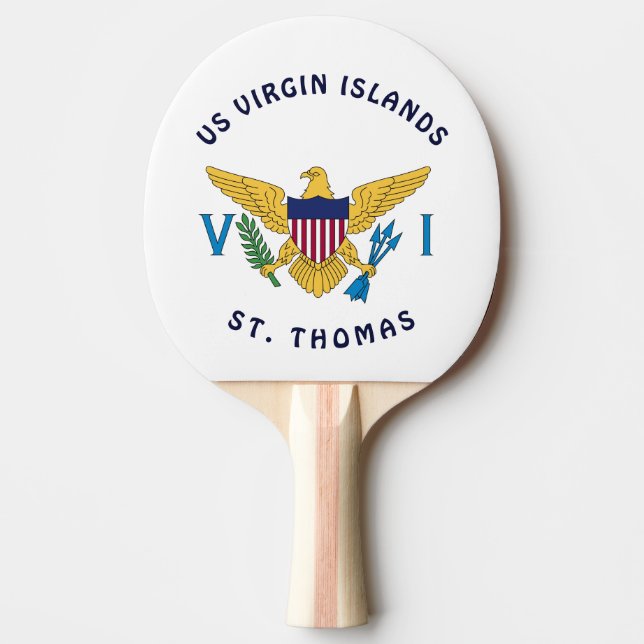 Jungfrau Islands USVI Flag Tropical St. Thomas VI Tischtennis Schläger (Vorderseite)