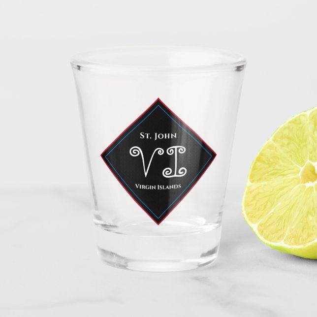Jungfrau Islands USVI St. John Personalize Schnapsglas (Vorderseite)