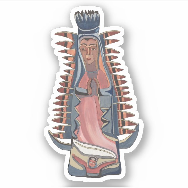 Jungfrau Jungfrau Mary Our Lady of Guadalupe Maler Aufkleber (Vorderseite)