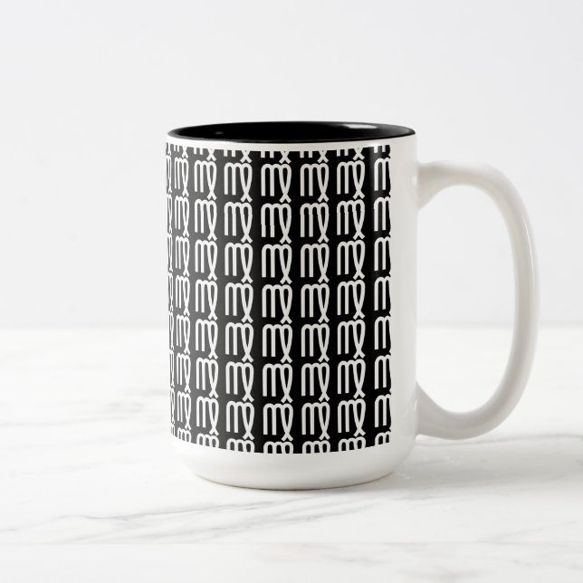 Jungfrau-Kaffee-Tasse Zweifarbige Tasse (Rechts)