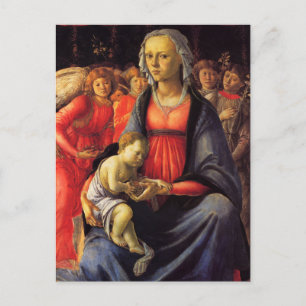 Jungfrau & Kind und fünf Engel von Botticelli Post Postkarte