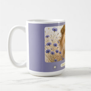 Jungfrau Kornblume Jugendstil Tasse