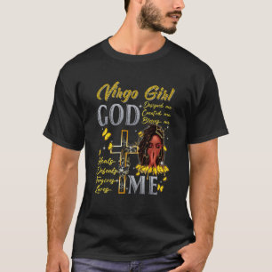 Jungfrau Mädchen Gott segnet mich Schwarze Mädchen T-Shirt