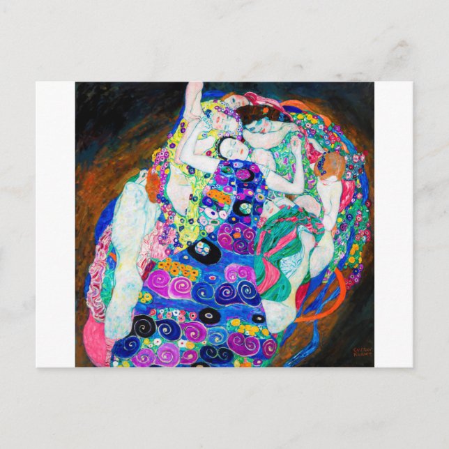 Jungfrau (Mädchen), Gustav Klimt Postkarte (Vorderseite)