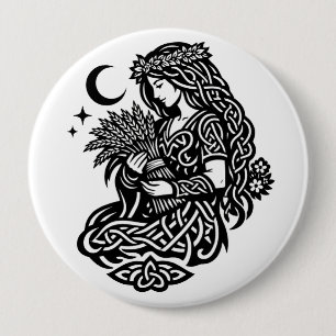 Jungfrau-Mädchen-Sigil — Erdgebundene Zodiak-Tinte Button