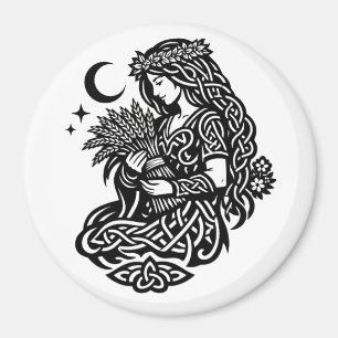 Jungfrau-Mädchen-Sigil — Erdgebundene Zodiak-Tinte Magnet