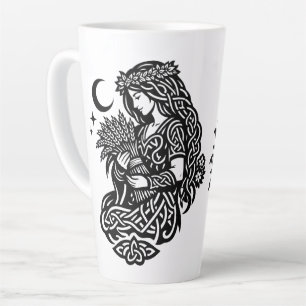 Jungfrau-Mädchen-Sigil — Erdgebundene Zodiak-Tinte Milchtasse