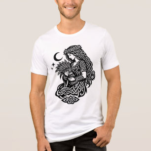 Jungfrau-Mädchen-Sigil — Erdgebundene Zodiak-Tinte Tri-Blend Shirt