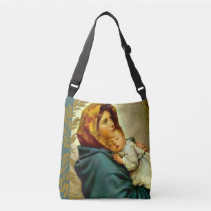 Jungfrau Madonna Mary mit Baby Jesus Tragetaschen Mit Langen Trägern