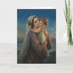 Jungfrau Madonna Mary mit Christus-Kind Jesus Feiertagskarte