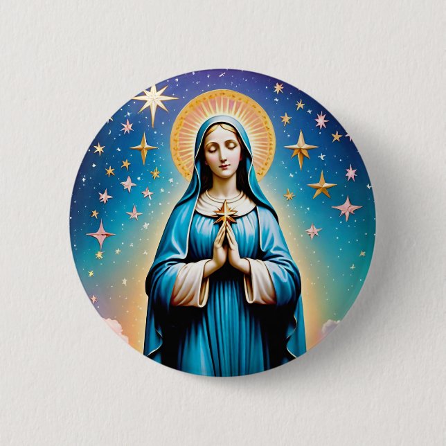 Jungfrau-Maria-Abzeichen-Button Button (Vorderseite)