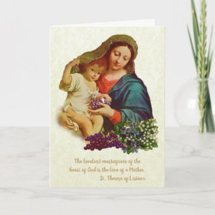 Jungfrau Maria Baby Jesus Religiöse Mütter Zitat Karte