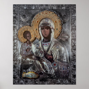 Jungfrau Maria Dreihand-Ikone religiös Poster