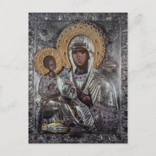 Jungfrau Maria Dreihand-Ikone religiös Postkarte