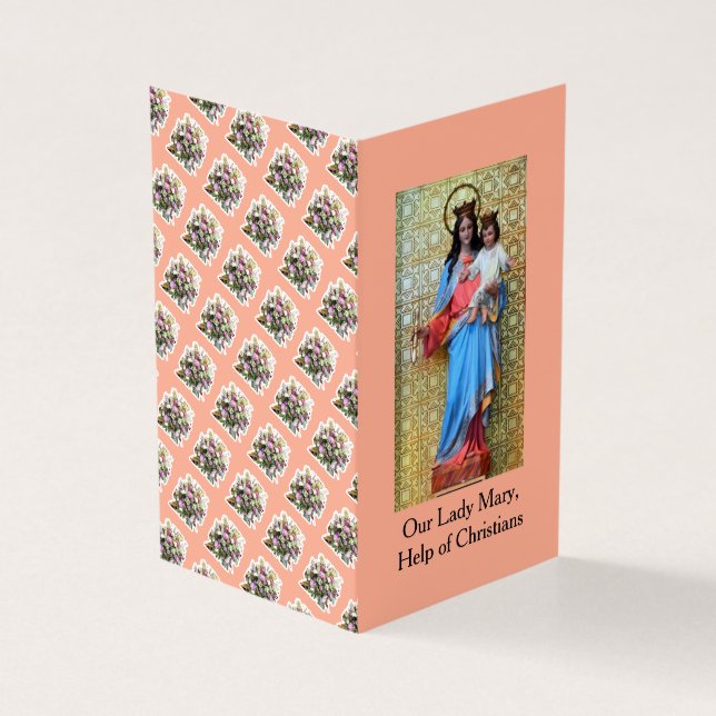 Jungfrau Maria, Hilfe der Christen, Gebetskarte (Vorderseite)