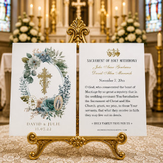 Jungfrau Maria Katholische Hochzeitskarte