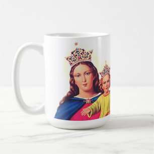 Jungfrau Maria Königin mit Jesus Kaffeetasse