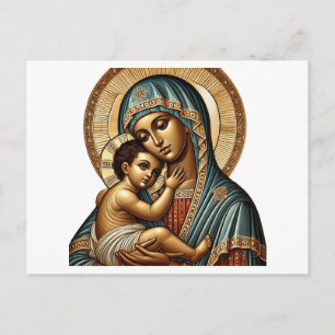 Jungfrau Maria mit Jesuskind Postkarte