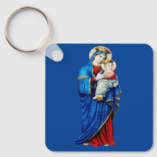 Jungfrau Maria mit Jesuskind Schlüsselanhänger