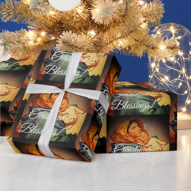 Jungfrau Maria mit Weihnachten Geschenkpapier (Feiertage)