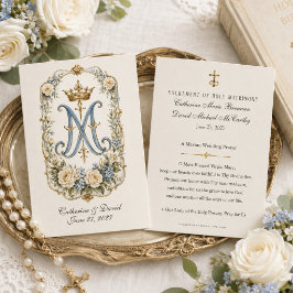 Jungfrau-Maria-Monogramm-Hochzeitsandenken