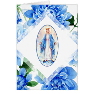 JUNGFRau MARIA   MUTTERTAG   BLAUE DAHLIEN