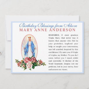 Jungfrau Maria Religiös Katholisches Memorare-Gebe Karte