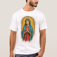 Jungfrau Maria Retro Herren T-Shirt