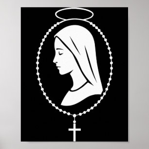 Jungfrau Maria Rosenkranz - Katholische christlich Poster