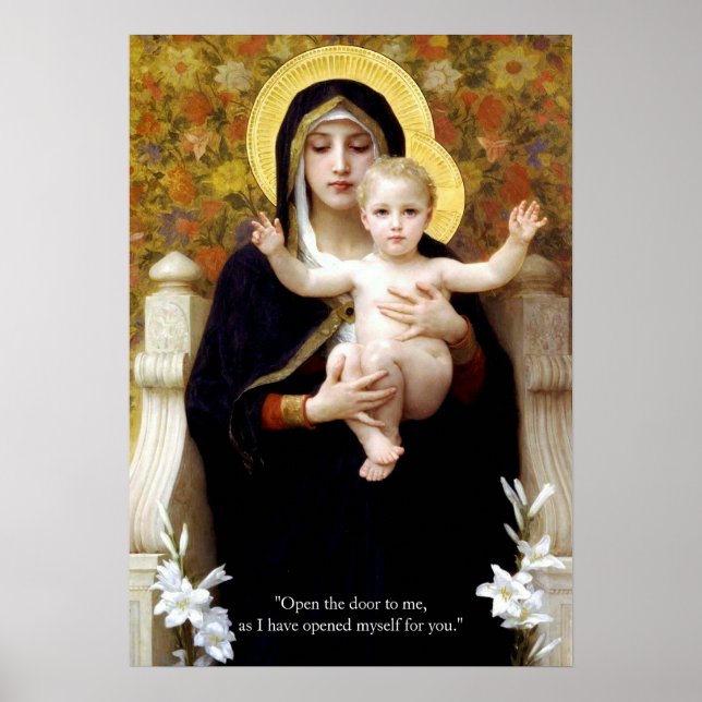 Jungfrau Maria und Jesus Christus Poster (Vorne)