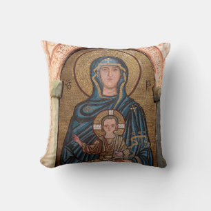 Jungfrau Maria und Jesus Mosaik Kissen