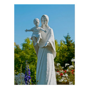 Jungfrau Maria und Jesuskind in Remagen Poster