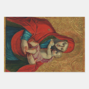 Jungfrau Maria und Jesuskind von Jan Rombauer Geschenkpapier Set
