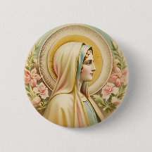 Jungfrau Mary Abzeichen Button
