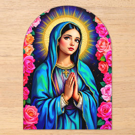 Jungfrau Mary als Our Lady of Guadalupe Taufe Acryleinladungen