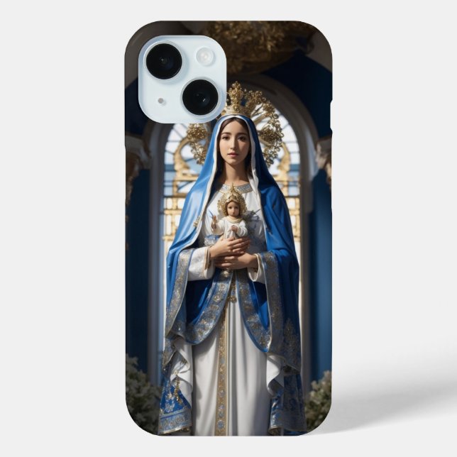 Jungfrau Mary and Baby Jesus Case-Mate iPhone Hülle (Rückseite)